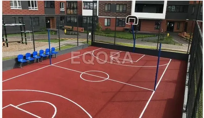 Бесшовное покрытие из резиновой крошки для баскетбольной площадки в Кыштовке